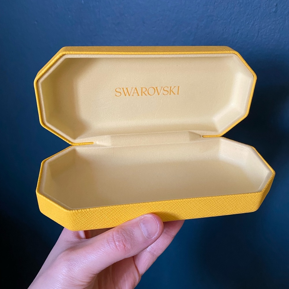 Swarovski Yellow Clamshell Glasses Case